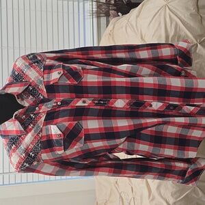 AIRIAT Embroidery R,W,B western snap shirt!